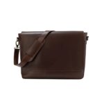Vintage Brown Leather Messenger Bag - Eirik