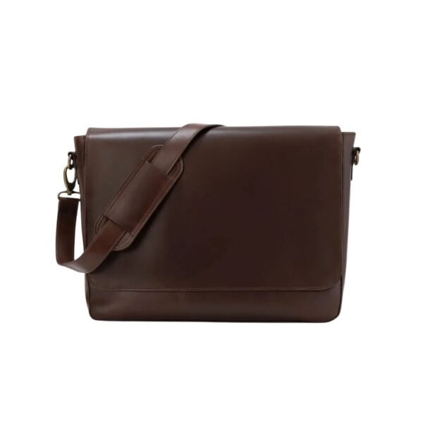 Vintage Brown Leather Messenger Bag - Eirik