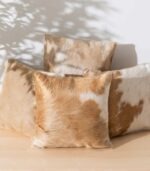 Palomino and White Cowhide Pillow - Image 2