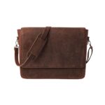 Vintage Distressed Brown Leather Messenger Bag - Eirik