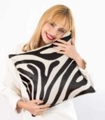 Zebra Cowhide Pillow - Image 2