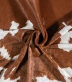 Brazilian Brown and White Cowhide Rug Size 6'9 L x 6'9 W 6970 - Image 2