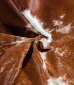 Brazilian Brown and White Cowhide Rug Size 7'0 L x 6'5 W 6966 - Image 2