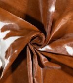 Brazilian Brown and White Cowhide Rug Size 7'4 L x 6'8 W 5898 - Image 2