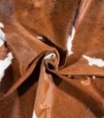 Brazilian Brown and White Cowhide Rug Size 7'5 L x 6'6 W 5897 - Image 2