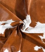 Brazilian Brown and White Cowhide Rug Size 7'5 L x 6'9 W 8314 - Image 2