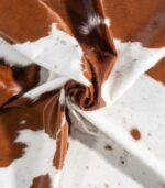 Brazilian Brown and White Cowhide Rug Size 7'6 L x 6'9 W 9073 - Image 2