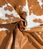 Brazilian Brown and White Cowhide Rug Size 7'9 L x 6'6 W 9070 - Image 2