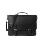 The Cristoph Black Leather Messenger Bag - Image 2