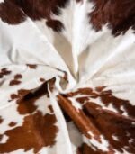 Brazilian Brown and White Cowhide Rug Size 8'1 L x 7'2 W 6012 - Image 2