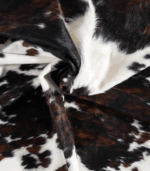 Dark Tricolor Cowhide Rug Size 7'10 L x 6'11 W 9300 - Image 2
