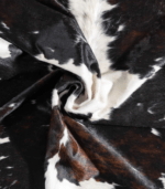 Dark Tricolor Cowhide Rug Size 7'10 L x 7'6 W 9273 - Image 2