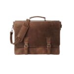 Vintage Tan Leather Messenger Bag - Leif