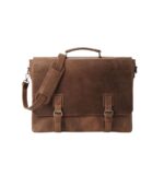 The Cristoph Vintage Tan Leather Messenger Bag - Image 2