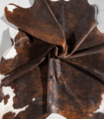 Tricolor Brindle Mix Cowhide Rug Size 6'11 L x 6'10 W 9275 - Image 2