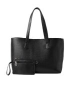 Black Leather Tote Bag - Linnea - Image 5