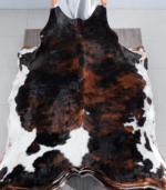 Tricolor Brindle Mix Cowhide Rug Size 8'0 L x 6'4 W 8285 - Image 2