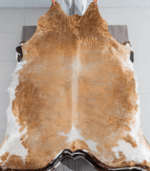 Tricolor Brindle Mix Cowhide Rug Size 8'3 L x 7'7 W 8296 - Image 2