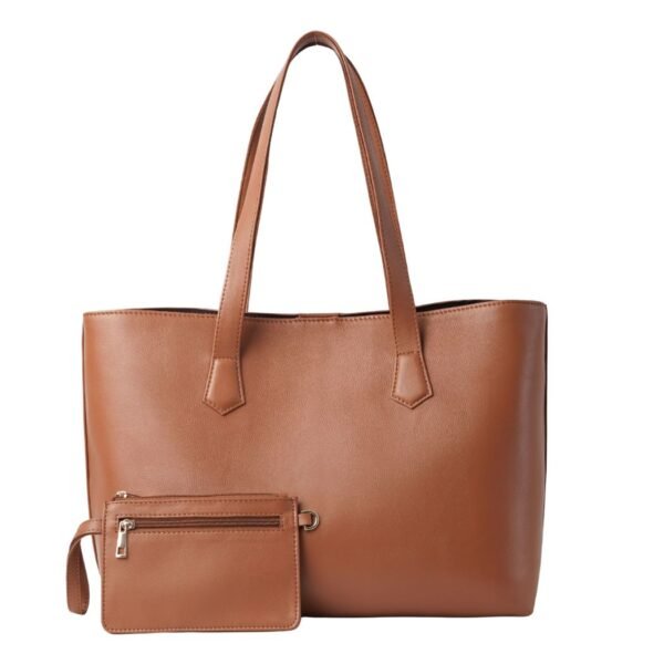 Brown Leather Tote Bag - Linnea
