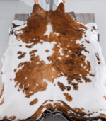 Tricolor Cowhide Rug Size 7'1 L x 6'6 W 8237 - Image 2