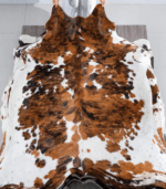 Tricolor Cowhide Rug Size 7'4 L x 6'9 W 8235 - Image 2