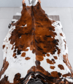 Tricolor Cowhide Rug Size 7'5 L x 6'6 W 8199 - Image 2