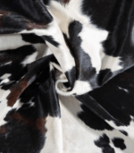 Black and White Cowhide Rug Size 7'2 L x 6'6 W 9312 - Image 2