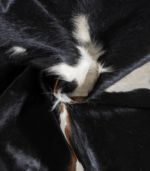 Black and White Cowhide Rug Size 7'2 L x 6'11 W 9334 - Image 2