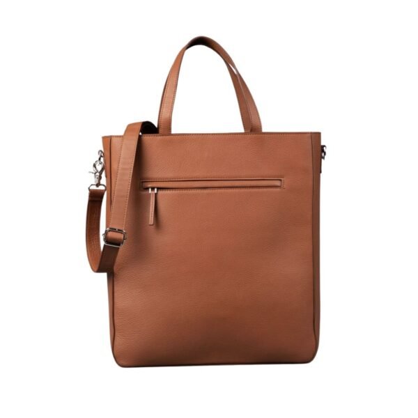 Brown Leather Tote Bag - Saga
