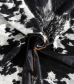 Black and White Cowhide Rug Size 7'8 L x 6'9 W 9358 - Image 2
