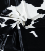 Brazilian Black and White Cowhide Rug Size 6'7 L x 5'4 W 7498 - Image 2
