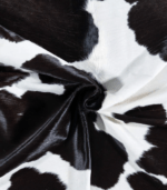 Brazilian Black and White Cowhide Rug Size 6'10 L x 6'3 W 7495 - Image 2