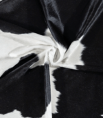 Brazilian Black and White Cowhide Rug Size 7'1 L x 6'5 W 7651 - Image 2