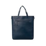 Midnight Blue Leather Tote Bag - Saga