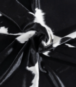 Brazilian Black and White Cowhide Rug Size 7'6 L x 6'0 W 8883 - Image 2