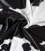 Brazilian Black and White Cowhide Rug Size 7'6 L x 6'10 W 8917 - Image 2