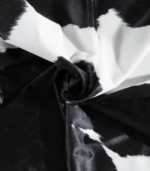 Brazilian Black and White Cowhide Rug Size 7'6 L x 6'10 W 8917 (1) - Image 2