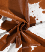 Brazilian Brown and White Cowhide Rug Size 7'3 L x 6'4 W 8315 - Image 2