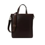 Vintage Brown Leather Tote Bag - Saga