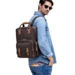The Gaetano Large Leather Back Pack