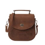 Vintage Tan Leather Saddle Bag - Astrid