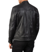 Men's Black Leather Biker Jacket – Sune - Image 2