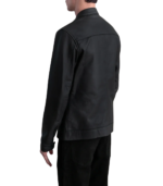 Zen Matte Black Leather Biker Jacket - Image 2