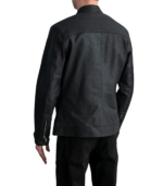 Zen Tumbled Black Leather Biker Jacket - Image 2