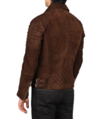 Armand Mocha Suede Biker Jacket - Image 2