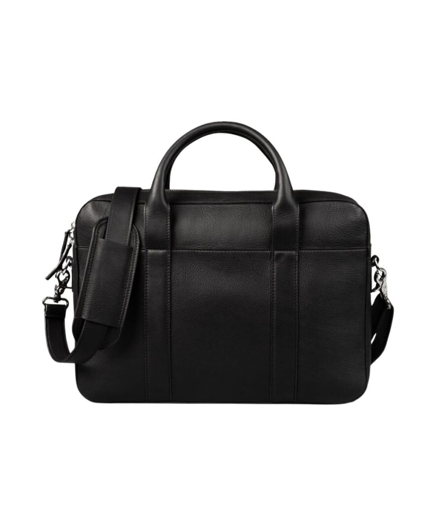 Black Leather Briefcase - Kjell