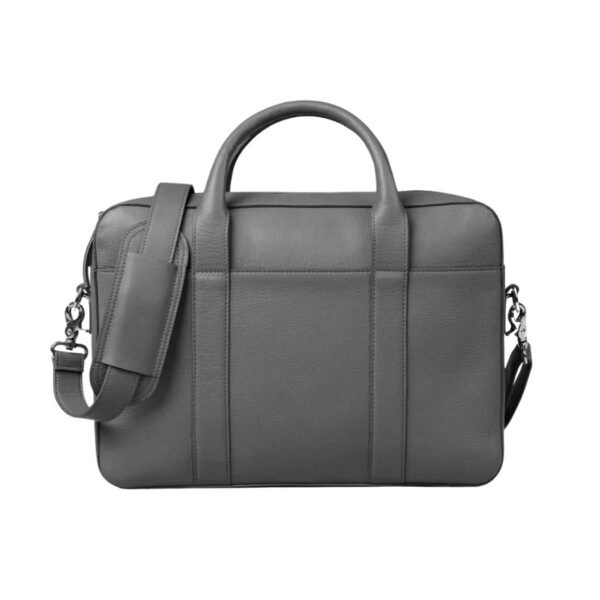 Grey Leather Briefcase - Kjell