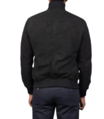 Eaton Black Suede Bomber Jacket - Image 2