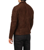 Faisor Mocha Suede Biker Jacket - Image 2