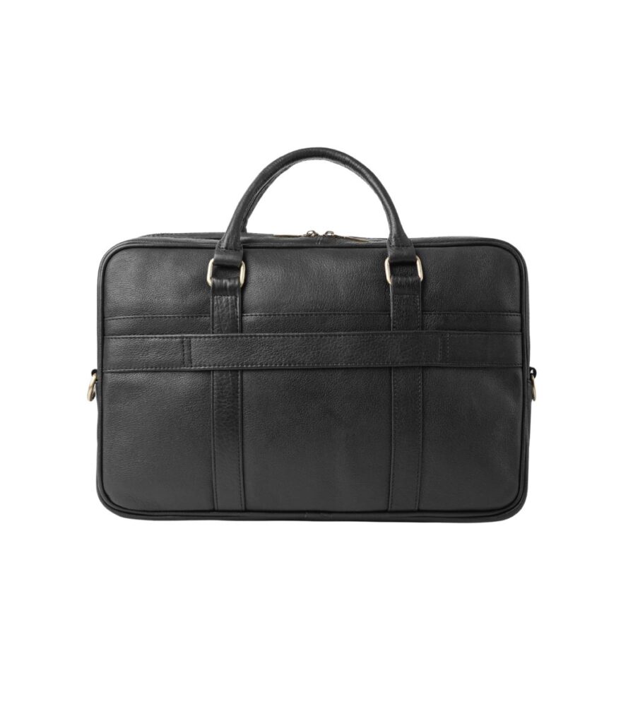 Black Leather Briefcase - Magnus